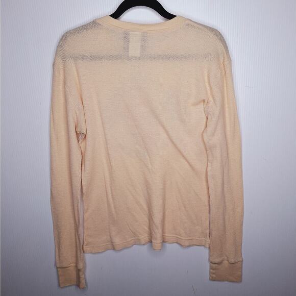 VTG Y2K Junk Food Thermal Top Rolling Stones Band Large Long Sleeve Lips Waffle - Picture 8 of 8